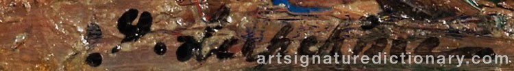 Authentic signature by Georgi Alexandrovich LAPCHINE on Painting/Watercolour artwork