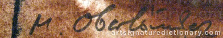 Authentic signature by Marek OBERLÄNDER on  artwork