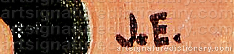 Authentic signature by Jan EDLUND on Painting/Watercolour artwork