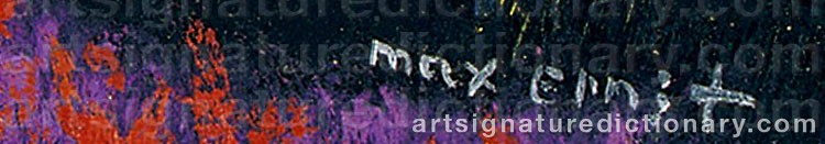 Signature by Max ERNST