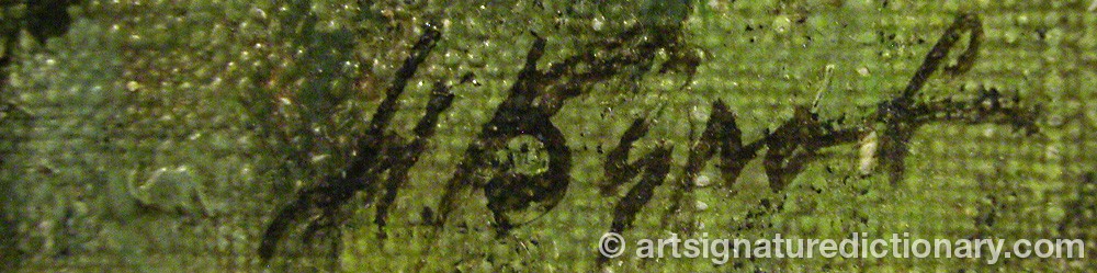 Authentic signature by Nikolaj Gerasimovic BUROV on  artwork