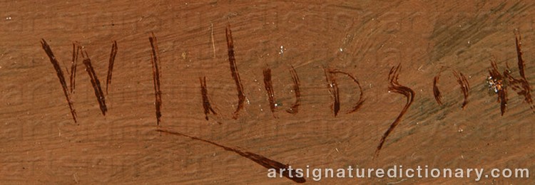 Authentic signature by William Lees JUDSON on  artwork