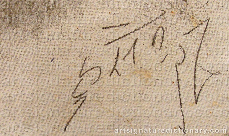 Authentic signature by Maqbool Fida HUSAIN on Painting/Watercolour artwork