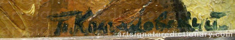Signature by Piotr Petrovich KONCHALOVSKY