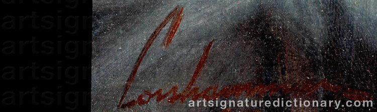 Authentic signature by Åke CORSHAMMAR on artwork