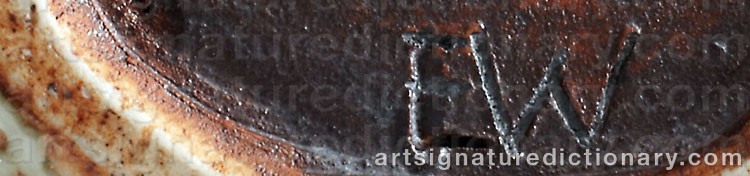 Authentic signature by Eva STAEHR-NIELSEN on  artwork