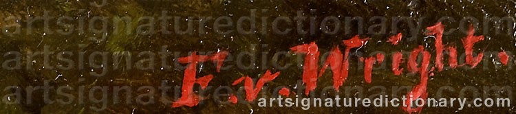 Signature by Ferdinand Von WRIGHT