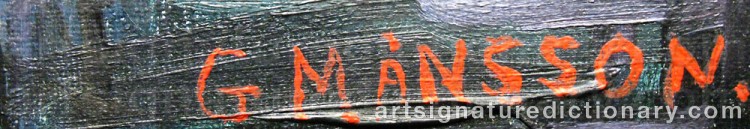 Signature by Gösta MÅNSSON
