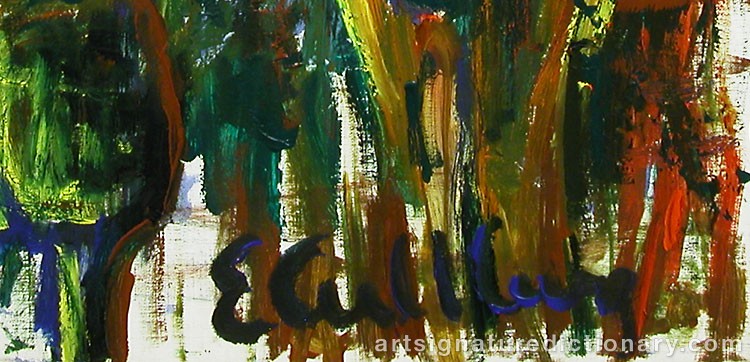 Close-up details showing Erland CULLBERG signature forgery characteristics