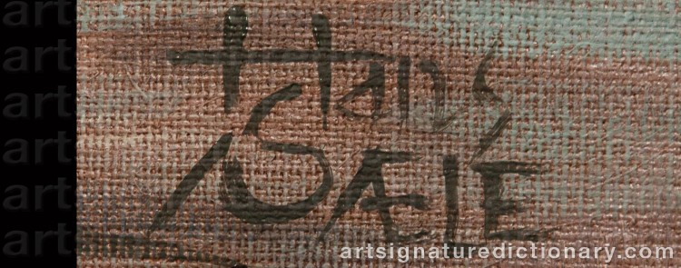 Authentic signature by Hans SAELE on Painting/Watercolour artwork