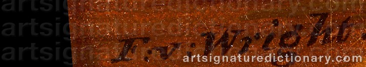 Signature by Ferdinand Von WRIGHT