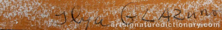 Signature by Ilya Sergeevich GLAZUNOV