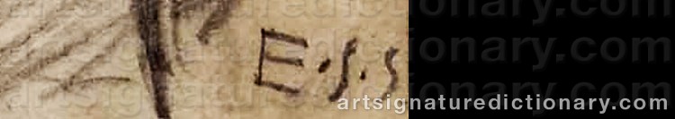 Authentic signature by Eugen ‘Egge’ STURM-SKRLA on  artwork