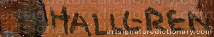 Signature by Axel Leonard ‘Acke’ HALLGREN