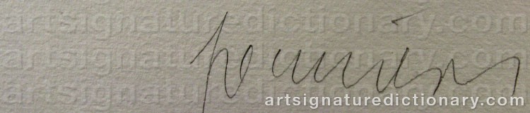 Authentic signature by Jo NIEMEYER on  artwork