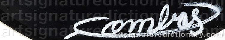 Authentic signature by Robert COMBAS on artwork