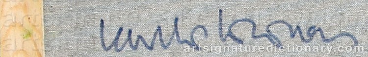 Authentic signature by Carlos CORONAS on artwork