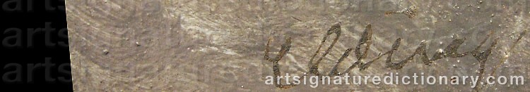 Authentic signature by Erik ELDING on  artwork