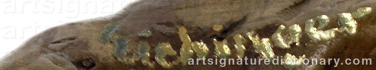 Authentic signature by Martin EICHINGER on  artwork