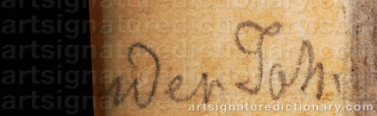 Authentic signature by Johann Nepomuk ENDER on artwork