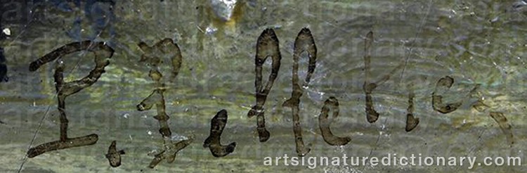 Authentic signature by Pierre Jacques PELLETIER on Painting/Watercolour artwork