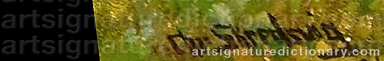 Authentic signature by Christian SKREDSVIG on  artwork