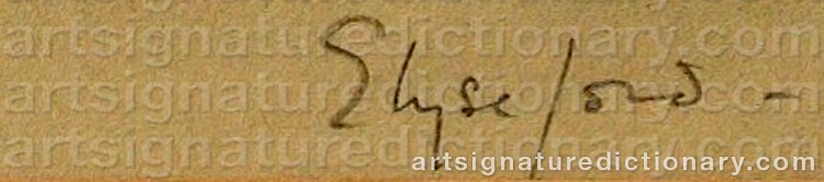 Authentic signature by Elyse Ashe LORD on  artwork