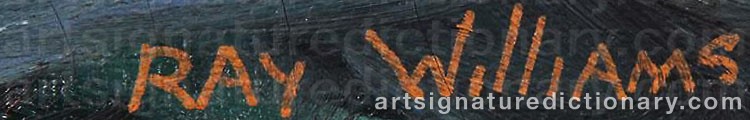 Authentic signature by Ray WILLIAMS on  artwork