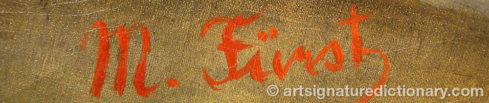 Authentic signature by Marianne FÜRST on artwork