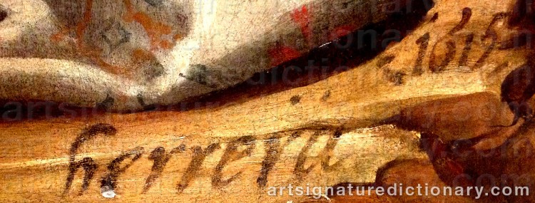 Authentic signature by Francisco HERRERA EL VIEJO on Painting/Watercolour artwork