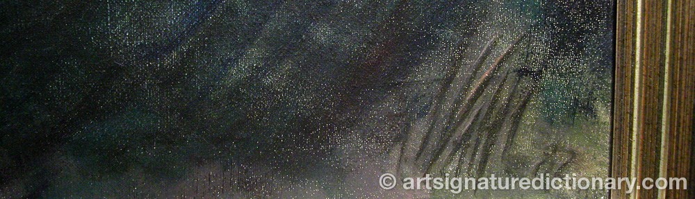Authentic signature by Alicja WAHL on artwork