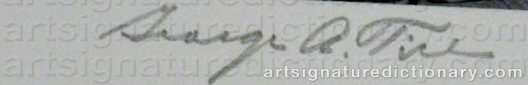 Authentic signature by George TICE on  artwork