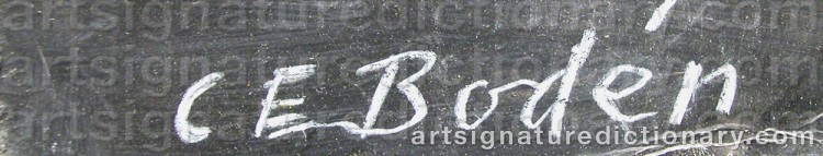 Signature by Carl Eric BODÉN