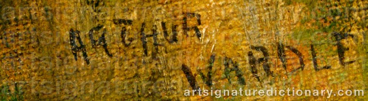 Authentic signature by Arthur WARDLE on Painting/Watercolour artwork