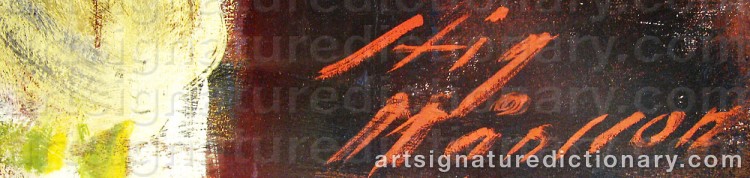 Authentic signature by Stig MÅNSSON on artwork
