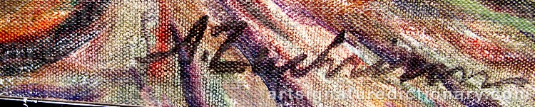 Authentic signature by Axel ZACHRISSON on  artwork