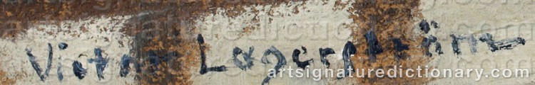 Authentic signature by Victor LAGERSTRÖM on Painting/Watercolour artwork