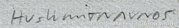 Authentic signature by HUSKMITNAVN on  artwork
