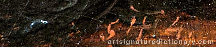 Authentic signature by Theodor HOSEMANN on  artwork