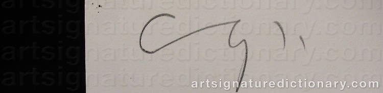 Authentic signature by Cristos GIANAKOS on Drawing/Graphic/Print artwork