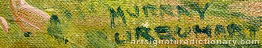 Authentic signature by Murray Mcneel Caird URQUHART on  artwork