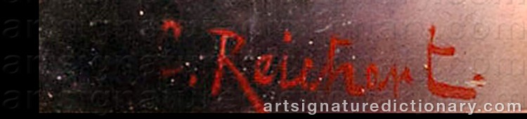 Authentic signature by Carl REICHERT on Painting/Watercolour artwork