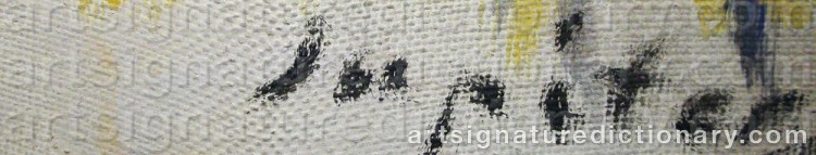 Authentic signature by Folke JUPITER on artwork