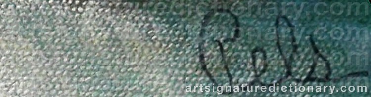 Authentic signature by Albert PELS on  artwork