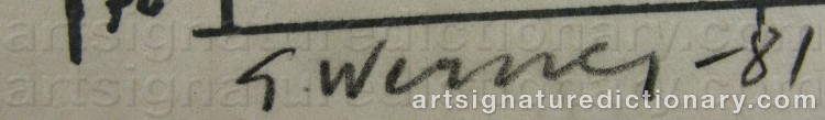 Signature by Gösta WERNER