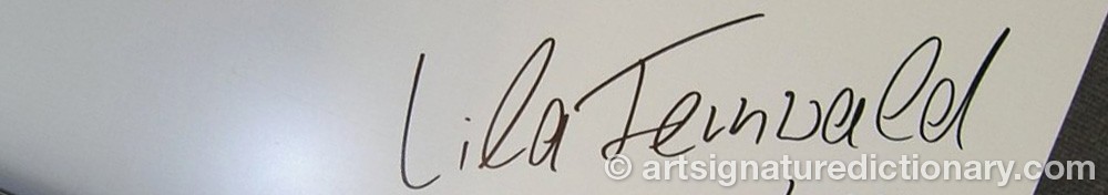 Authentic signature by Lila FERNWALD on  artwork