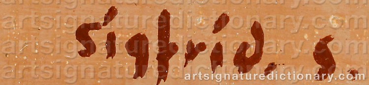 Signature by Sigfrid ‘Sigfrid S.’ SÖDERGREN