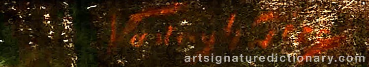 Authentic signature by Géza VASTAGH on artwork