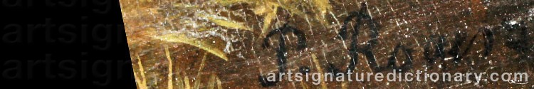 Authentic signature by Phillip Hutchins ROGERS on  artwork