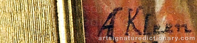Authentic signature by Andrea GRAM KLEEN on  artwork